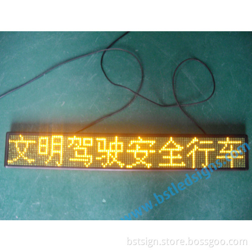 P6 Yellow Color Programmable Taxi Rear Window LED Scrolling Sign